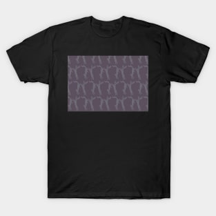 Boxing Hares - Aubergine T-Shirt